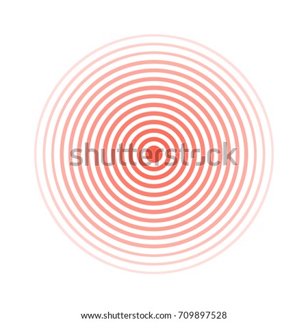 Red Rings Sound Wave Line Circle Stock Vector 436142488 - Shutterstock