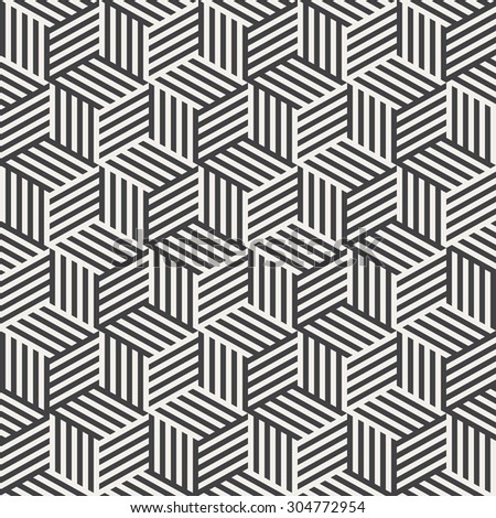 Stripe Cube Pattern Stock Vector 278327123 - Shutterstock