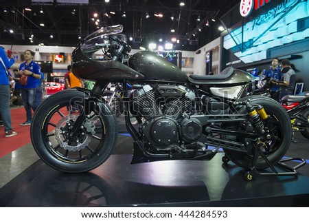 BANGKOK - Jun 23 2016 : Yamaha Motorcycle displayed at Bangkok International Auto Salon 2016 , exhibition of vehicles for sale on Jun 23, 2016 in Bangkok, Thailand.