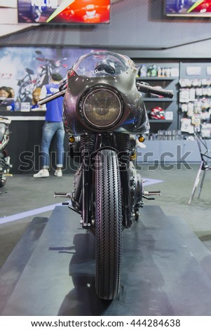 BANGKOK - Jun 23 2016 : Yamaha Motorcycle displayed at Bangkok International Auto Salon 2016 , exhibition of vehicles for sale on Jun 23, 2016 in Bangkok, Thailand.