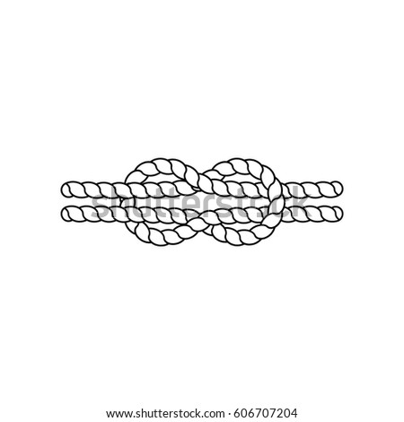 Nautical Rope Knots Marine Rope Tying Stock Vector 602310383 - Shutterstock