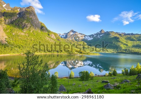 Summer Mountain Landscape Chalet On Meadow Stock Photo 107834093 ...