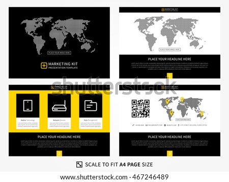 Marketing Kit Presentation Vector Template Modern Stock Vector 467246489 Shutterstock Marketing Kit Template
