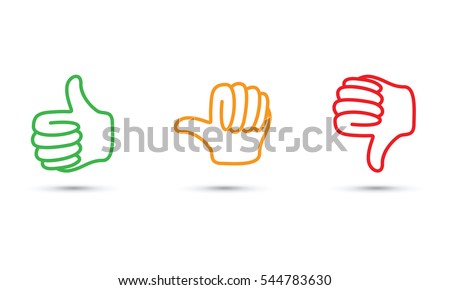 Thumbs Set Stock Vector Shutterstock