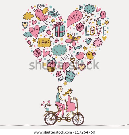 http://thumb1.shutterstock.com/display_pic_with_logo/342922/117264760/stock-vector-romantic-concept-couple-in-love-on-tandem-bicycle-cute-cartoon-vector-illustration-117264760.jpg