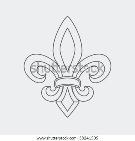 Fleur De Lis Symbol Drawing Stock Vector 38241505 - Shutterstock