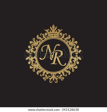 Nr Stock Images Royalty Free Vectors Shutterstock Initial Luxury Ornament