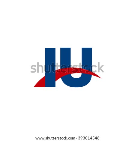 Iu Initial Overlapping Swoosh Letter Logo Stock Vector 393004906 ...