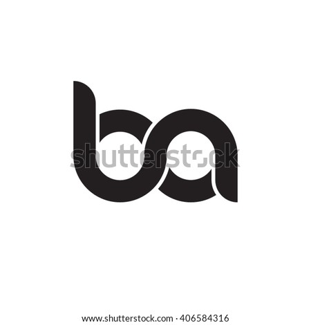 bb bg monogram circle letter ba initial linked lowercase shutterstock vector