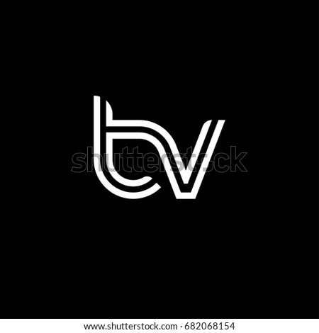 Tv Initial Letters Looping Linked Circle Stock Vector 427851769 ...