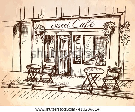  Cafe Sketch Stock Images Royalty Free Images Vectors 