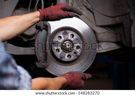 Repairing brakes on car