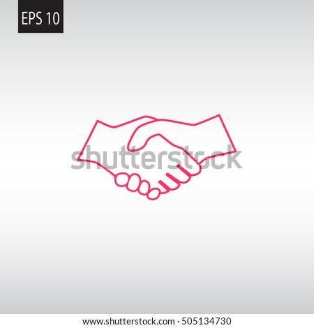 Handshake Icon Vector Stock Vector 505134730 - Shutterstock