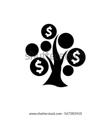 Money Tree Icon Vector Stock Vector 408332815 - Shutterstock