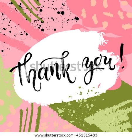 Thank You Card Thanks Vector Isolated Stock Vector 451315483 - Shutterstock