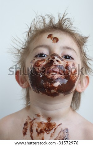 Baby Face Covered Chocolate Stock Photo 31572988 - Shutterstock