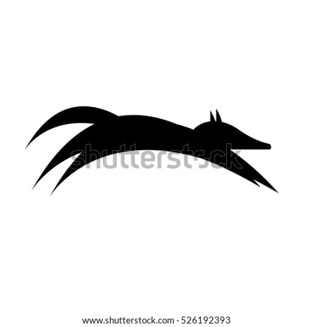 Black Fox Vector Illustrator Stock Vector 526192393 - Shutterstock