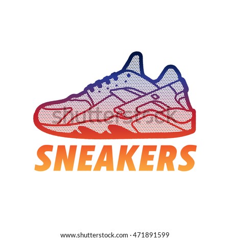 Sneakers Logo Shoes Sign Stock Vector (Royalty Free) 471891599 ...