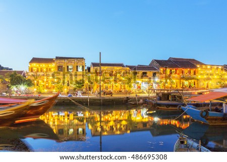 HOI AN, VIETNAM - JULY 17, 2015:Hoi An old town. Hoi An is a popular tourist destination of Asia.