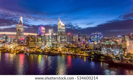 Ho Chi Minh City view at night