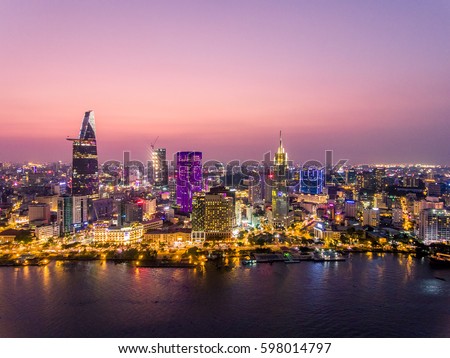 Ho Chi Minh City view at night