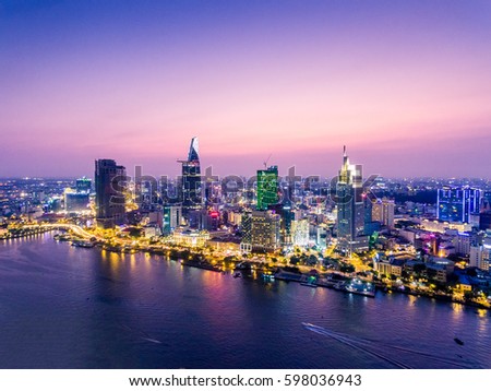 Ho Chi Minh City view at night