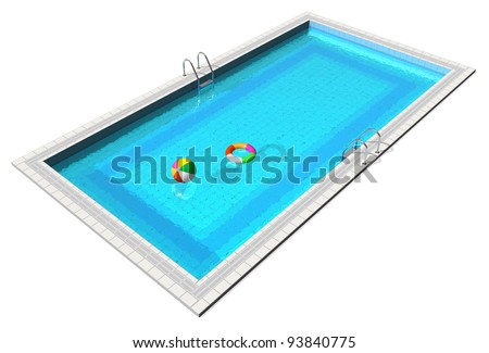 Swimming Pool Beach Ball Background rectangular swimming pool blue water isolated stock photo Swimming Pool Beach Ball Background rectangular swimming pool blue water isolated stock photo