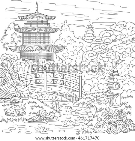 Pagoda Coloring Page Pagoda Coloring Page