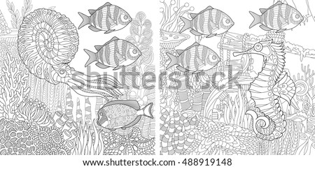 Coloring Book Stock Images Royalty Free Vectors Pages Kids Stylized