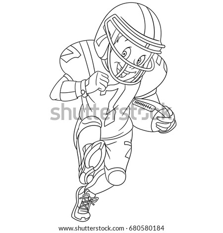 Coloring Page Cartoon Golfer Golf Player Stock Vector 708927391