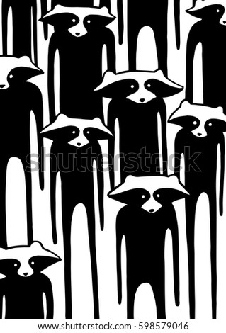hand drawn raccoon zombie print for t shirt posters decoration vector illustration - Zombie Pictures To Print hand drawn raccoon zombie print for t shirt posters decoration vector illustration - Zombie Pictures To Print