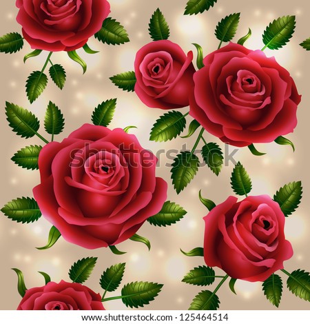 Rose Bouquet Vector Illustration Stock Vector 125464463 - Shutterstock