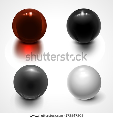 Set of spheres isolated on white. Vector illustration for your design.