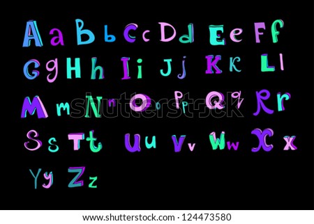 Neon Light Alphabet Vector Font Neon Stock Vector 621869303 - Shutterstock