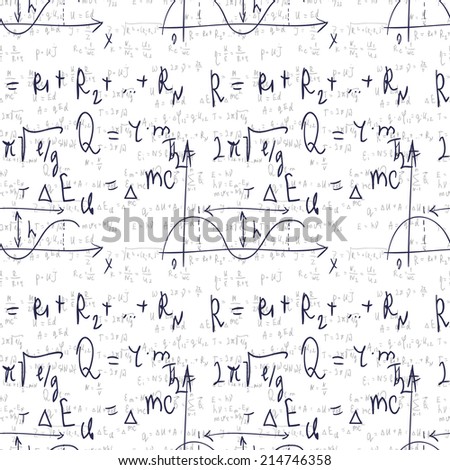 Complex Math Formulas On Whiteboard Mathematics Stock Illustration