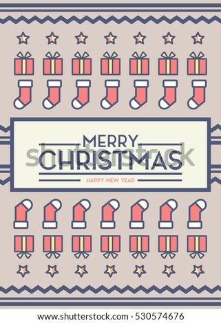 merry christmas card cover sock background vector design and layout illustration - Christmas Card Layout merry christmas card cover sock background vector design and layout illustration - Christmas Card Layout