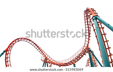 Roller Coaster Isolated On White Background Stock Photo 315983069 ...