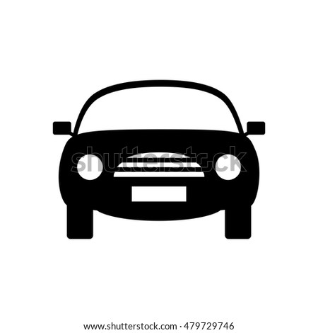 Black Car Vector Icon On White Stock Vector 479729746 - Shutterstock