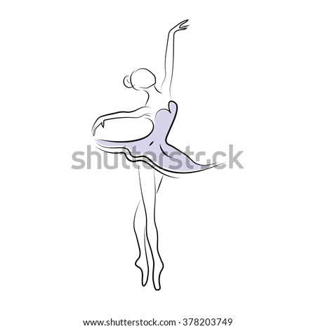 Art Sketched Beautiful Ballerina Ballet Pose Stock Vector 378203749 ...