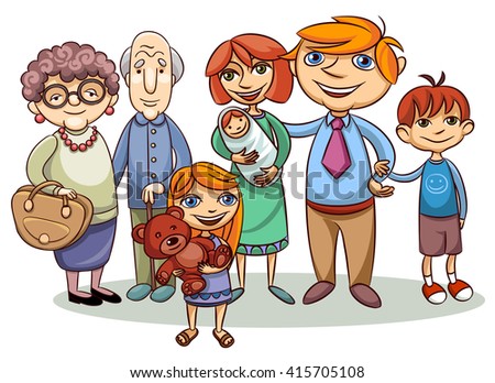 Family Cartoon Stock Vector 110568176 - Shutterstock