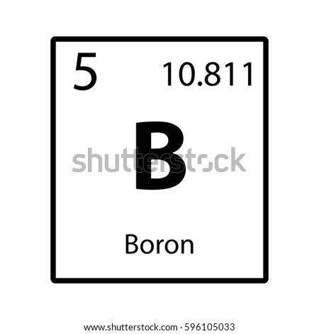 Boron Periodic Table Element Icon On Stock Vector 596105033 - Shutterstock