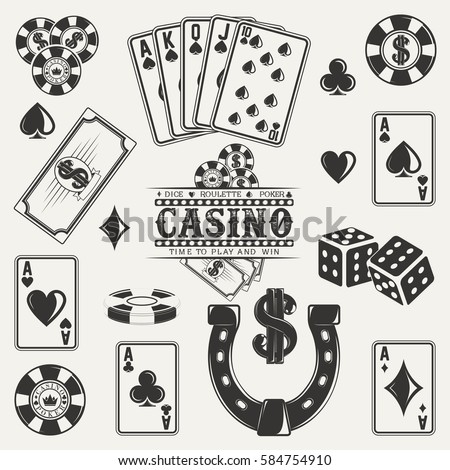 Poker elements vector