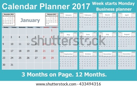 year to a page calendar
