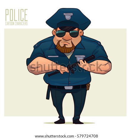 Policeman Pop Art Retro Style Police Stock Vector 409534369 - Shutterstock