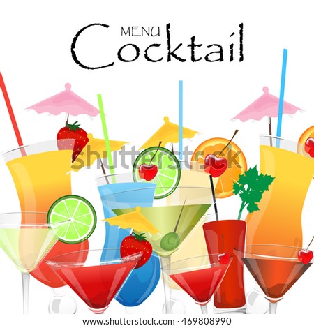 Cocktail menu design template