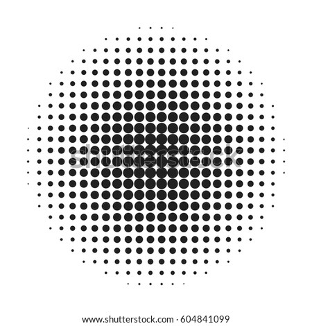 halftone circle background spotted circles overlay stock vector