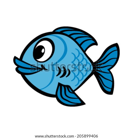 Fish Cartoon Vector Icon Stock Vector 205899406 - Shutterstock