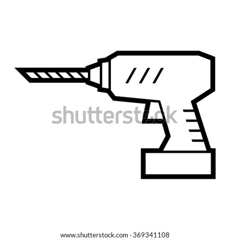 Power Drill Stock Vector 369341114 - Shutterstock