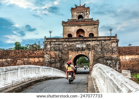 The palace gate, Imperial Palace moat, Vietnam