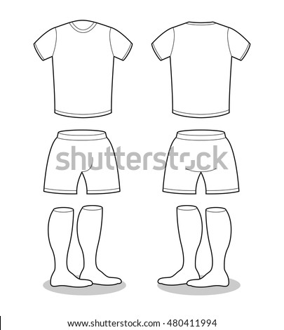 Football Uniform Tshirt Shorts Socks Fully Stock Vector 496646170 ...